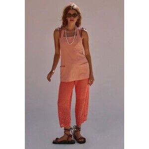Free People Free-est Lou Lou Top Halter Neck Apron Backless Cotton XS NEW 281973